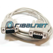 CABO  RS232 COM SERIAL CABLE DB9M DB9M 1.8M BEJE